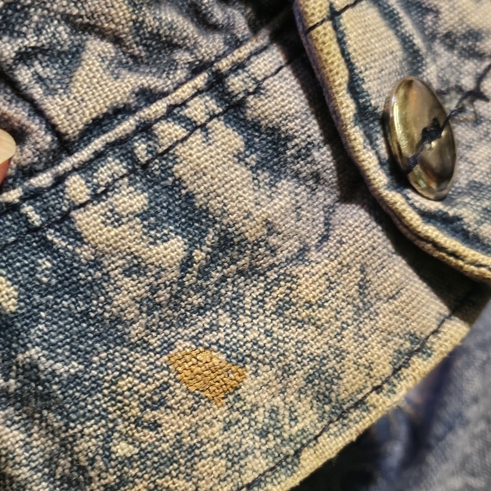Vintage Patch Denim shirt Blue Size L •When life gives you scraps.make a quilt - Picture 11 of 12